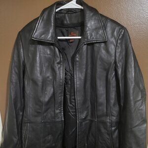 Danier Black Genuine Leather Jacket Women’s Lightly Worn Vintage Character